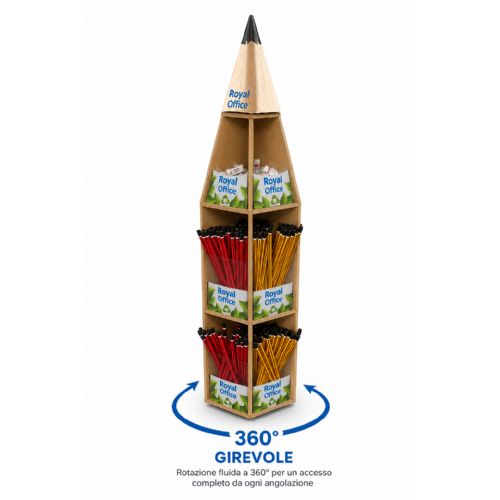 ESPOSITORE GIREVOLE  ROYAL OFFICE 1152 MATITE ASSORTITE